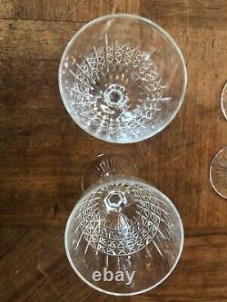 6 ÉLÉGANTS VERRES A VIN EN CRISTAL DE SAINT LOUIS, modèle ROLAND (H 13,3 cm)