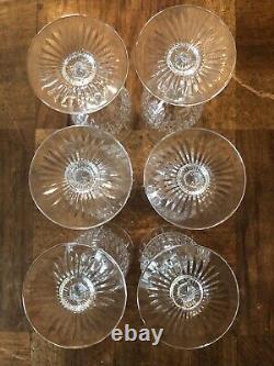 6 ÉLÉGANTS VERRES A VIN EN CRISTAL DE SAINT LOUIS, modèle ROLAND (H 13,3 cm)