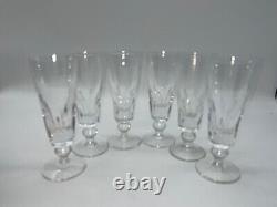 6 Flutes a champagne en cristal de Saint Louis signées modèle Jersey 16,8 cm
