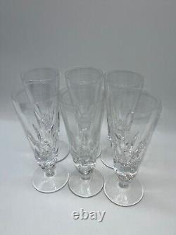 6 Flutes a champagne en cristal de Saint Louis signées modèle Jersey 16,8 cm