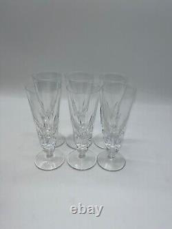 6 Flutes a champagne en cristal de Saint Louis signées modèle Jersey 16,8 cm