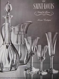 6 SUPERBES VERRES A VIN EN CRISTAL ST LOUIS MODELE CERDAGNE SIGNES ht 16,1 cm