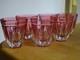 6 Verres A Aperitif Cristal Tailler Doubler Colorer Rouge Ht 6 Cm Style St Louis