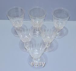 -6 VERRES A EAU CRISTAL LOUIS PHILIPPE XIXe CATON SAINT LOUIS déco TABLE D