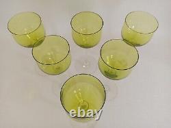 6 VERRES À VIN DU RHIN EN CRISTAL DE BACCARAT OU SAINT LOUIS Couleur Vert