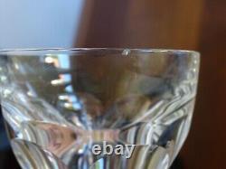 6 VERRES A VIN ROUGE CRISTAL TAILLE COTES PLATES STYLE SAINT LOUIS ht 15,2 cm