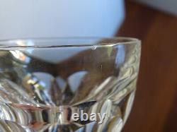 6 VERRES A VIN ROUGE CRISTAL TAILLE COTES PLATES STYLE SAINT LOUIS ht 15,2 cm