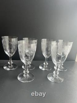 6 Verre A Eau En Cristal Gravé Saint Louis Modèle Cleo Baccarat