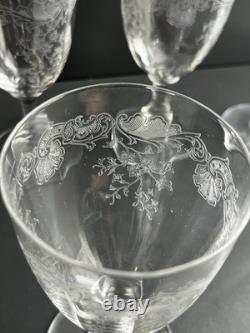 6 Verre A Eau En Cristal Gravé Saint Louis Modèle Cleo Baccarat