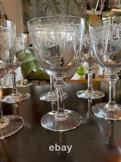 6 Verres A Eau. Cristal De Saint Louis Modèle Millet