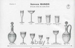 6 Verres À Eau En Cristal Saint-Louis Modèle Manon Non Baccarat