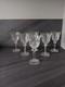6 Verres A Vin Rouge En Cristal Taillé Tommy St Louis Signée 17 Cm