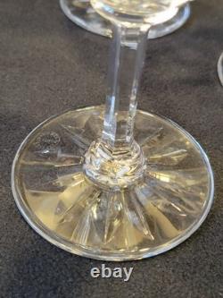 6 Verres À Vin Rouge St Saint Louis Modèle Tarn En Cristal Taillé Signé 16 Cm