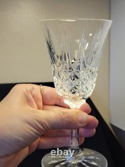 6 Verres À Vin Rouge St Saint Louis Modèle Tarn En Cristal Taillé Signé 16 Cm