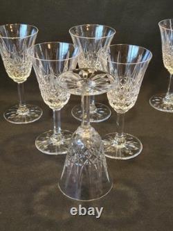 6 Verres À Vin Rouge St Saint Louis Modèle Tarn En Cristal Taillé Signé 16 Cm