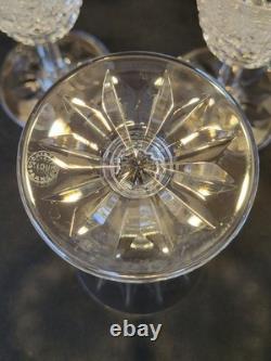 6 Verres À Vin Rouge St Saint Louis Modèle Tarn En Cristal Taillé Signé 16 Cm