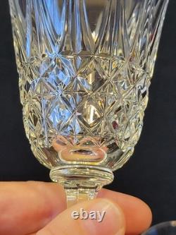 6 Verres À Vin Rouge St Saint Louis Modèle Tarn En Cristal Taillé Signé 16 Cm