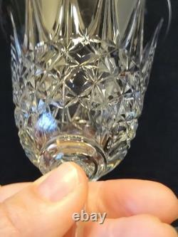 6 Verres À Vin Rouge St Saint Louis Modèle Tarn En Cristal Taillé Signé 16 Cm