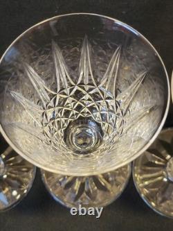6 Verres À Vin Rouge St Saint Louis Modèle Tarn En Cristal Taillé Signé 16 Cm