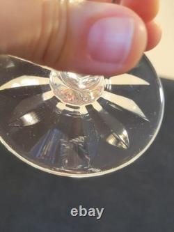 6 Verres À Vin Rouge St Saint Louis Modèle Tarn En Cristal Taillé Signé 16 Cm