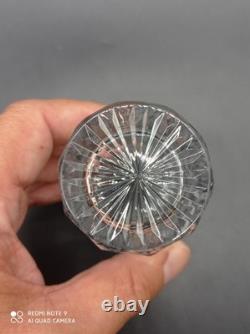 6 Verres Gobelets en Cristal de SAINT-LOUIS modèle TRIANON, H 11 cm, signé