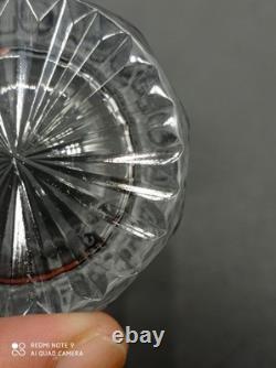 6 Verres Gobelets en Cristal de SAINT-LOUIS modèle TRIANON, H 11 cm, signé