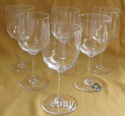 6 Verres à vin en cristal de Saint-Louis service Diane estampillés