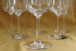 6 Verres à vin en cristal de Saint-Louis service Diane estampillés