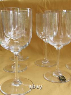 6 Verres à vin en cristal de Saint-Louis service Diane estampillés