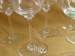 6 Verres à vin en cristal de Saint-Louis service Diane estampillés