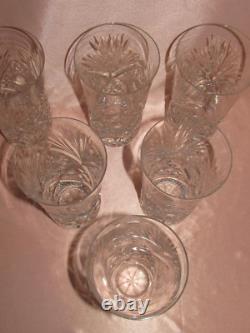6 Verres gobelets forme américaine cristal taillé Saint-Louis catalogue 1904