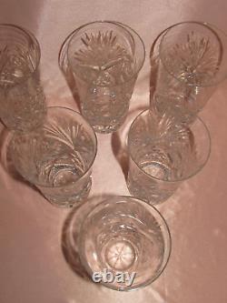 6 Verres gobelets forme américaine cristal taillé Saint-Louis catalogue 1904
