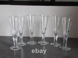 6 anciennes flûtes champagne cristal Saint Louis Baccarat