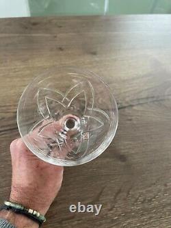 6 anciens verres à eau en cristal de Saint Louis modèle Motta art déco