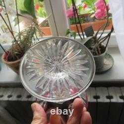 6 coupe a champagne de couleur rouge en cristal de saint louis modèle beaufort