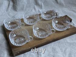 6 coupelles à anse en cristal SAINT LOUIS modèle TOMMY
