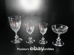 6 coupes à champagne Saint ST Louis cristal taillé Modèle Massenet taille 4147