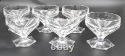 6 coupes à champagne en cristal de Saint Louis modèle Poincaré