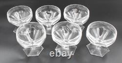 6 coupes à champagne en cristal de Saint Louis modèle Poincaré