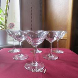 6 coupes à champagne en cristal de saint louis modèle Cerdagne signée