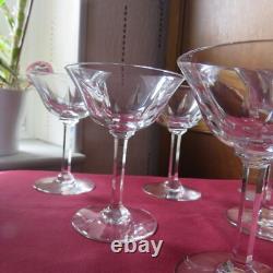6 coupes à champagne en cristal de saint louis modèle Cerdagne signée