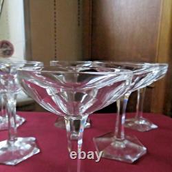 6 coupes a champagne en cristal de saint louis modèle joseph