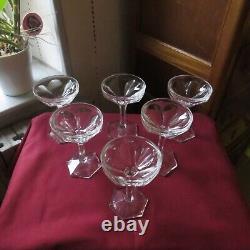 6 coupes a champagne en cristal de saint louis modèle joseph