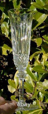 6 flûtes à champagne en cristal de Saint Louis modèle Tommy (prix pour 6 verres)