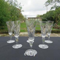 6 flûtes à champagne en cristal de saint louis modèle Camargue signé H 18,4 cm 1