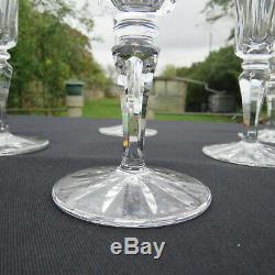 6 flûtes à champagne en cristal de saint louis modèle Camargue signé H 18,4 cm 1