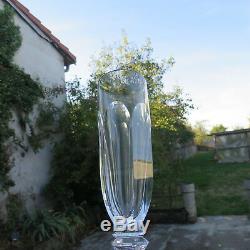 6 flûtes à champagne en cristal de saint louis modèle Chambord signé H 22,5