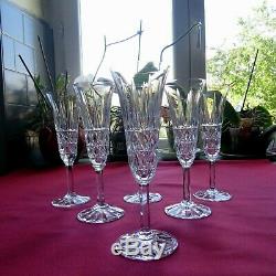 6 flûtes à champagne en cristal de saint louis modèle Tarn
