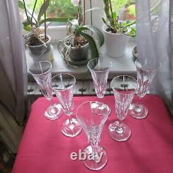 6 flûtes à champagne en cristal de saint louis modèle cerdagne signée