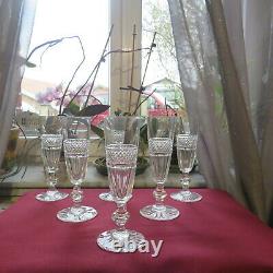 6 flûtes à champagne en cristal de saint louis modele trianon